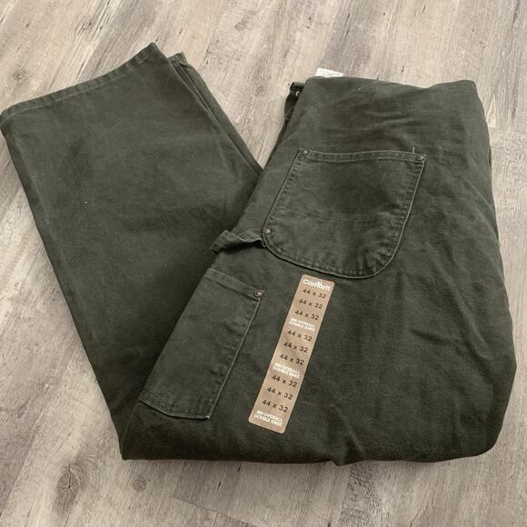 Carhartt Cotton Duck Bib Overalls Mens 44x32 Double Knee Moss Green R06 VTG NOS - Picture 5 of 7